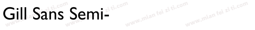 Gill Sans Semi字体转换
